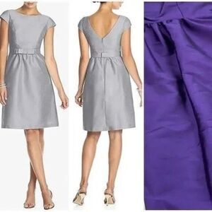 Alfred Sung Majestic Purple Cap Sleeve Dress